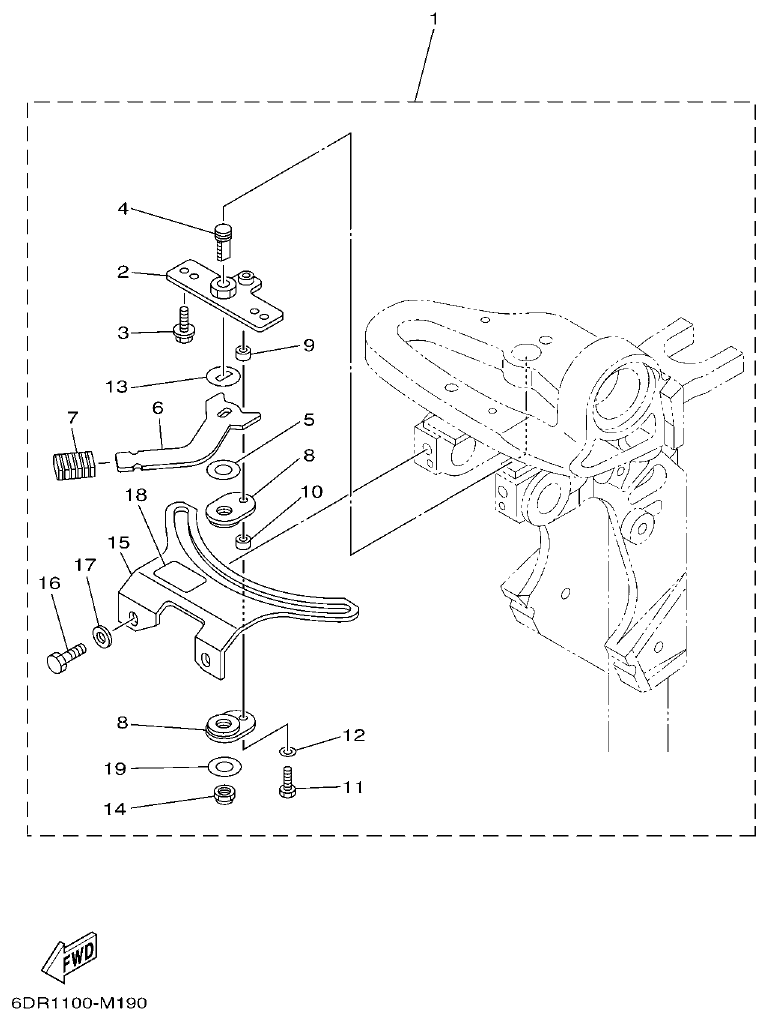 Yamaha 9JMH, 9JE STEERING FRICTION parts diagram